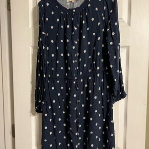 Navy Polka Dot Dress